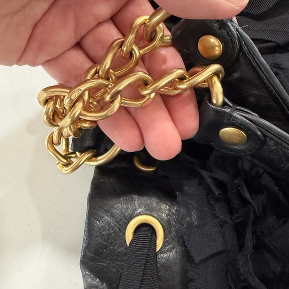 Juicy Couture silk chiffon and leather handbag - Picture 9 of 16